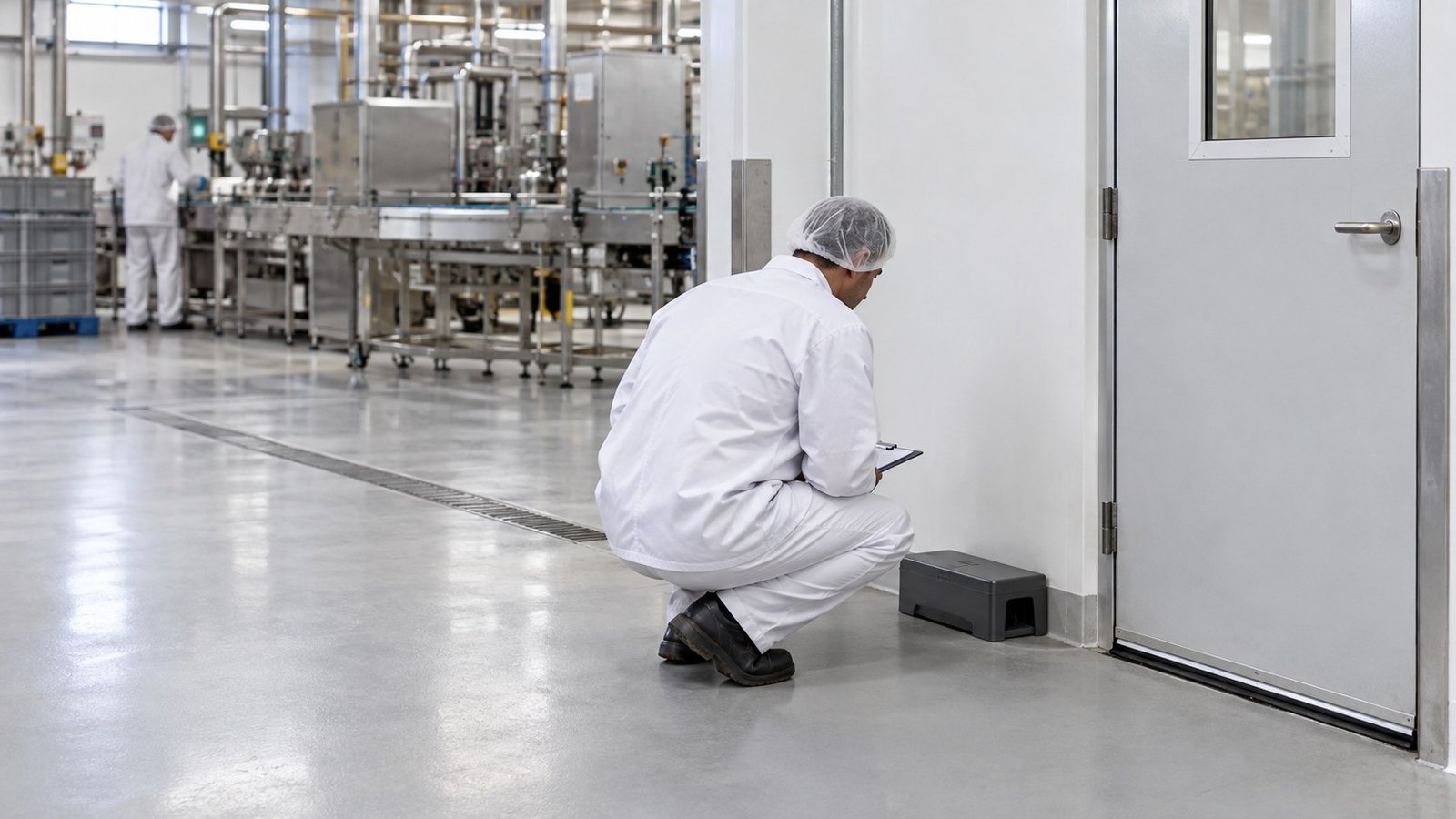 Inspección preventiva de plagas en una planta de alimentos