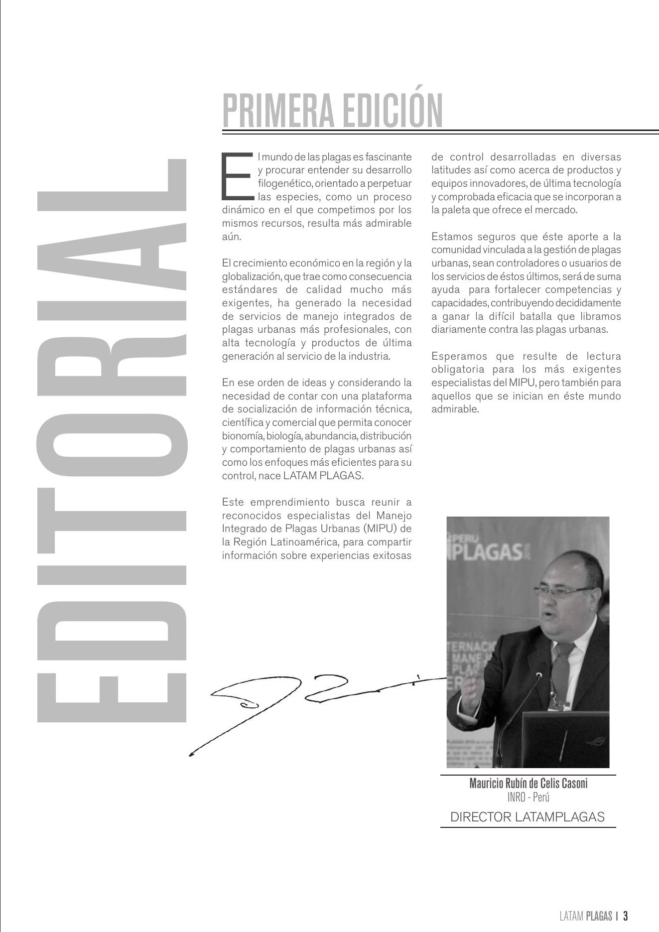 Portada editorial de la Edición 1 de Latam Plagas
