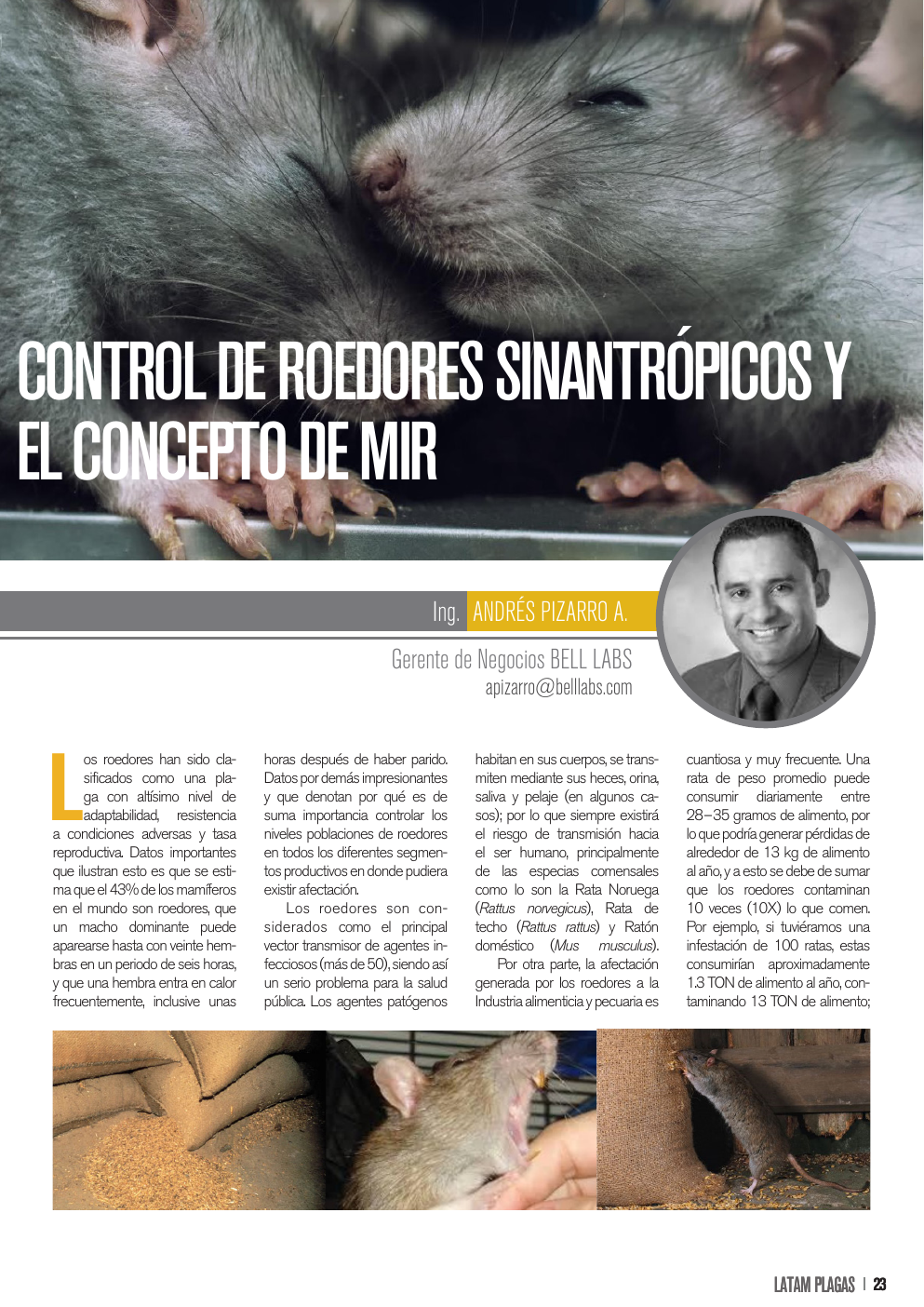Apertura del artículo sobre control de roedores sinantrópicos