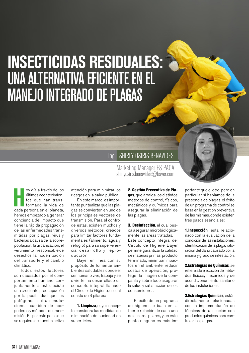 Apertura del artículo sobre insecticidas residuales