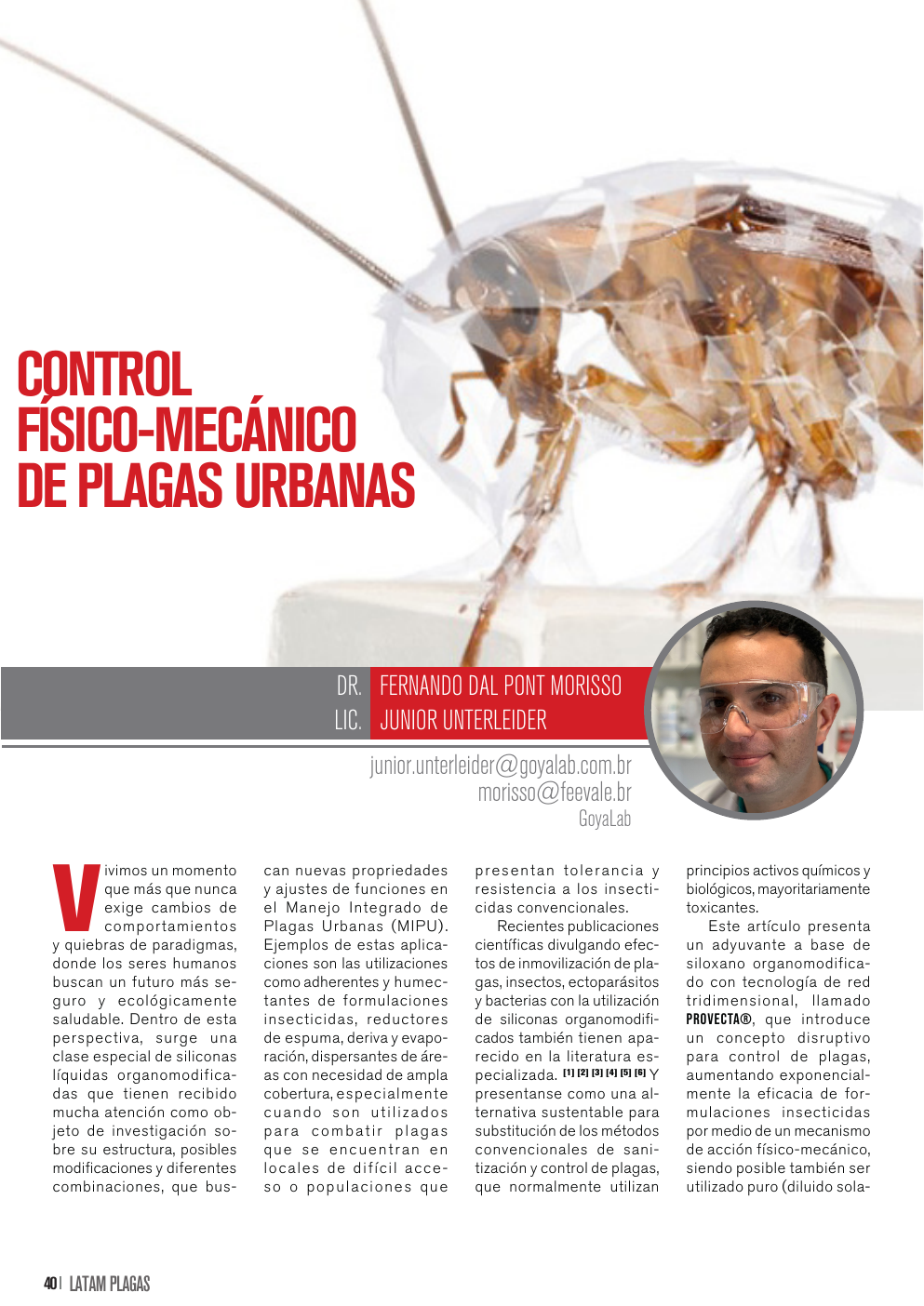 Apertura del artículo sobre control físico-mecánico de plagas urbanas