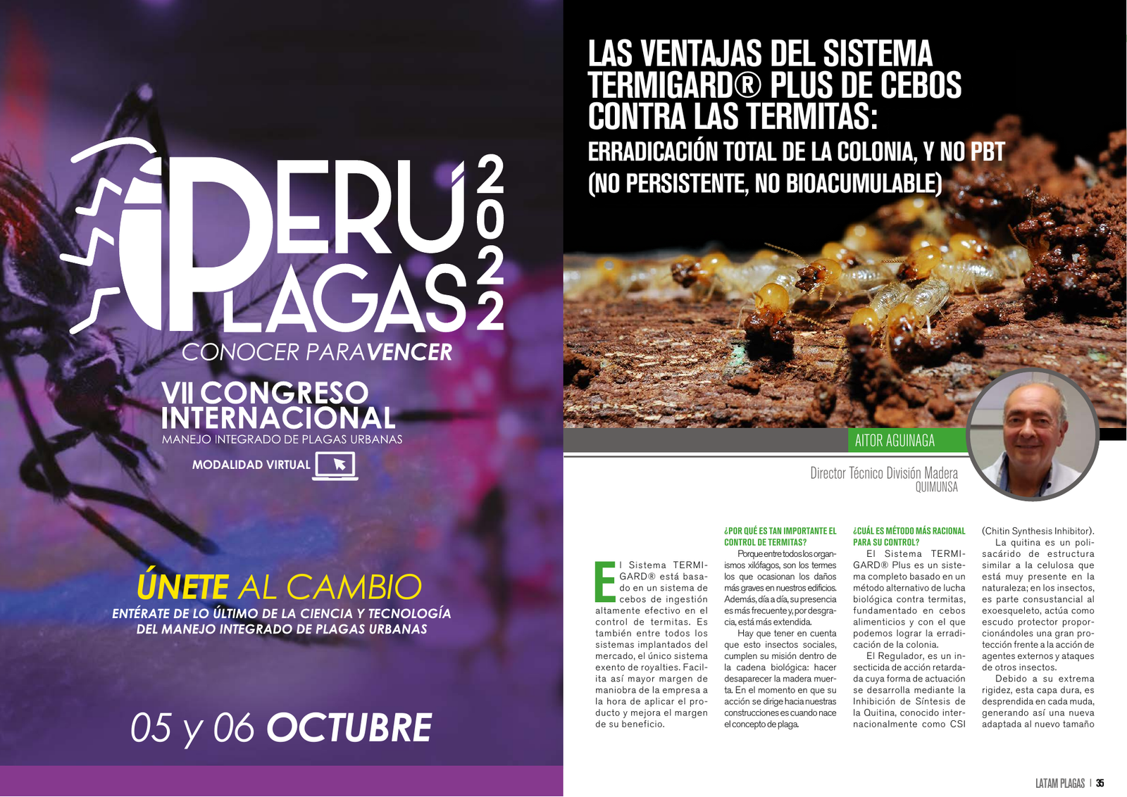 Apertura del artículo sobre TERMIGARD Plus para control de termitas
