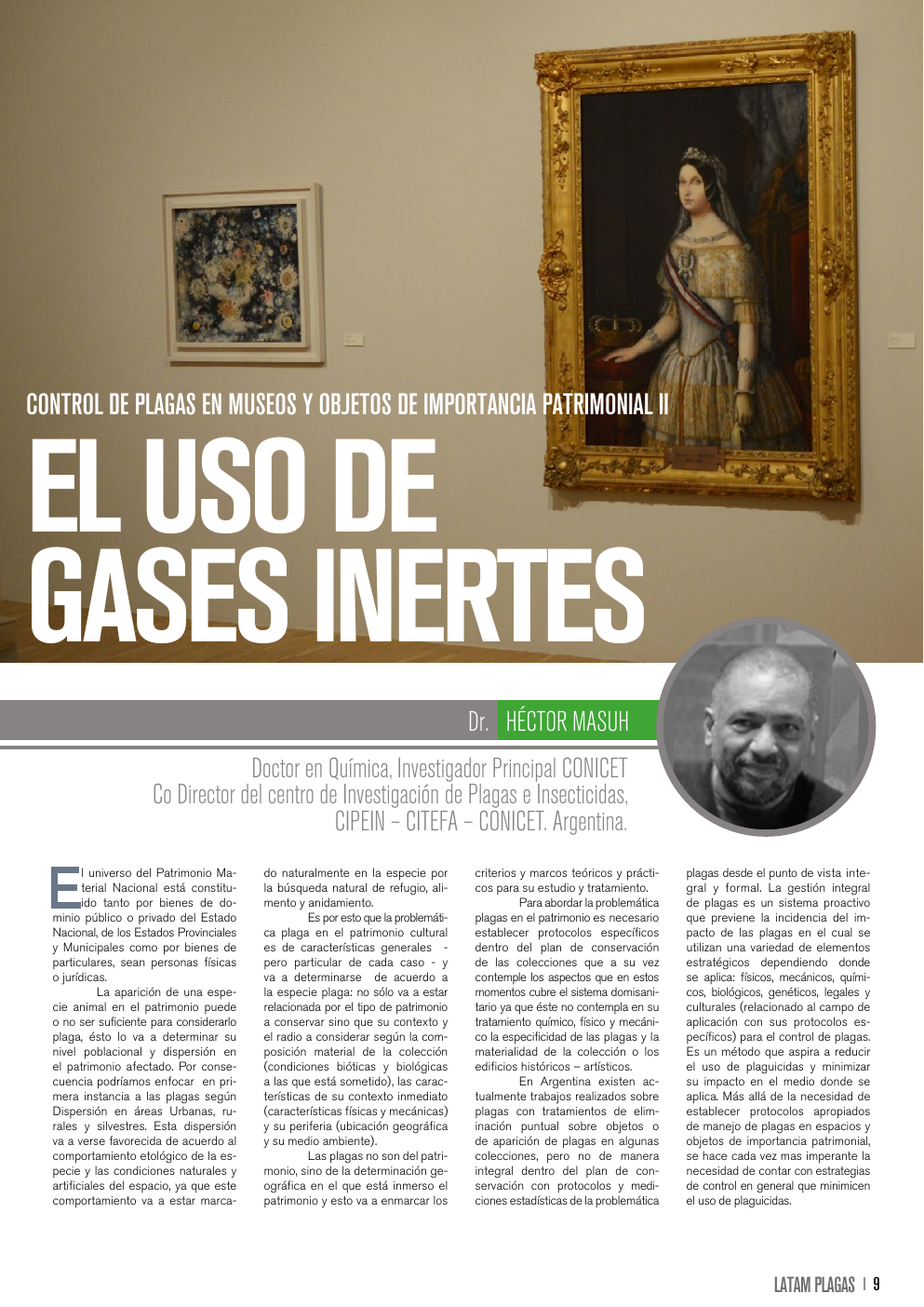 Apertura del artículo sobre gases inertes en control de plagas