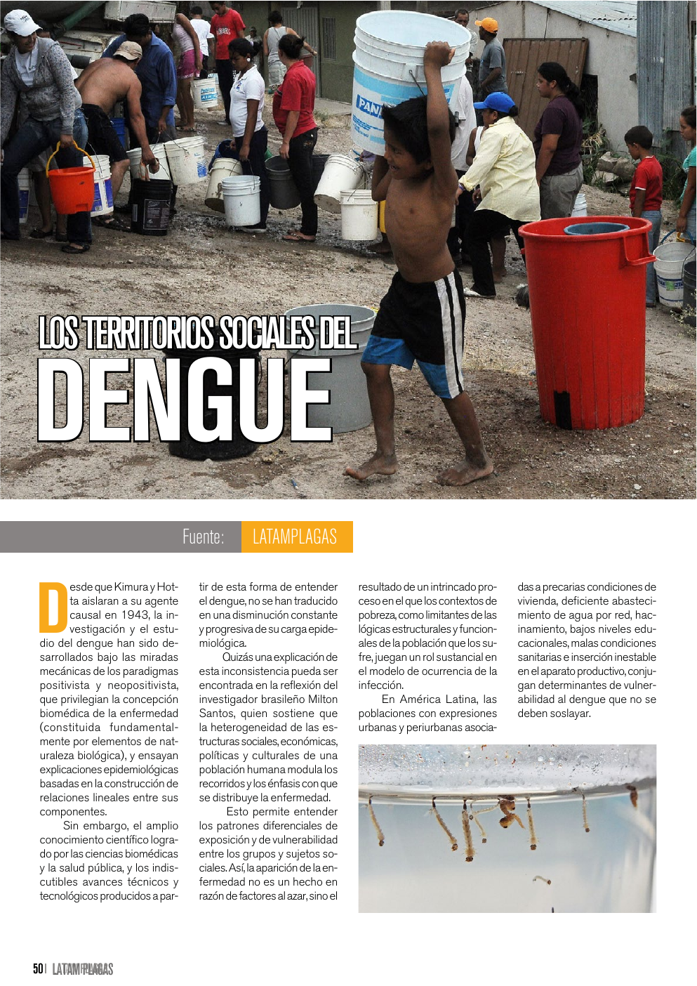 Apertura del artículo sobre territorios sociales del dengue