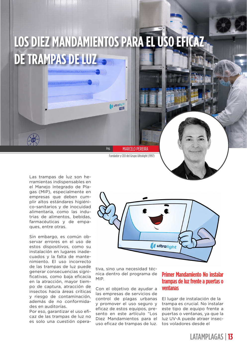 Apertura del artículo sobre uso eficaz de trampas de luz